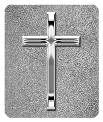 DF35-510-SL-SH-SL Silver Single Cross Shimmer Silver